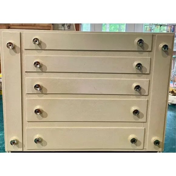 VTG Craft Storage Chest  LARGE JEWELRY BOX Mele Buxton MID-CENTURY Modern BIG - Picture 2 of 14